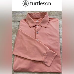Turtleson Tour Performance Men’s Size Large  Long Sleeve Polo Golf Shirt‎